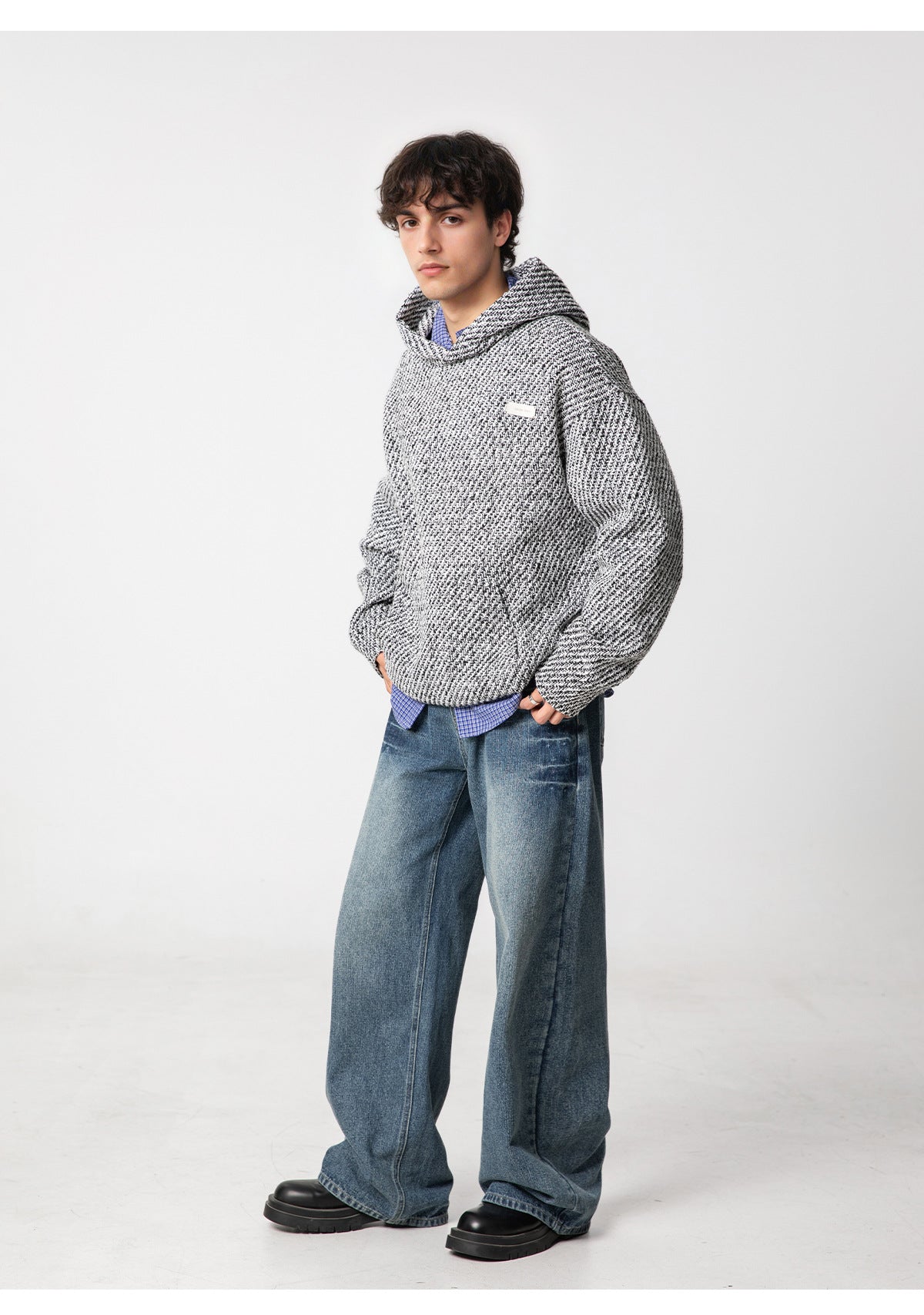 Liber Autumn Men's Metal decoration Sweatshirts&Hoodies