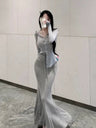 Elegant And Slimming Striped Fishtail Skirt