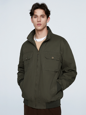 Thin Stand Collar Personality Outdoor All-match Work Jacket
