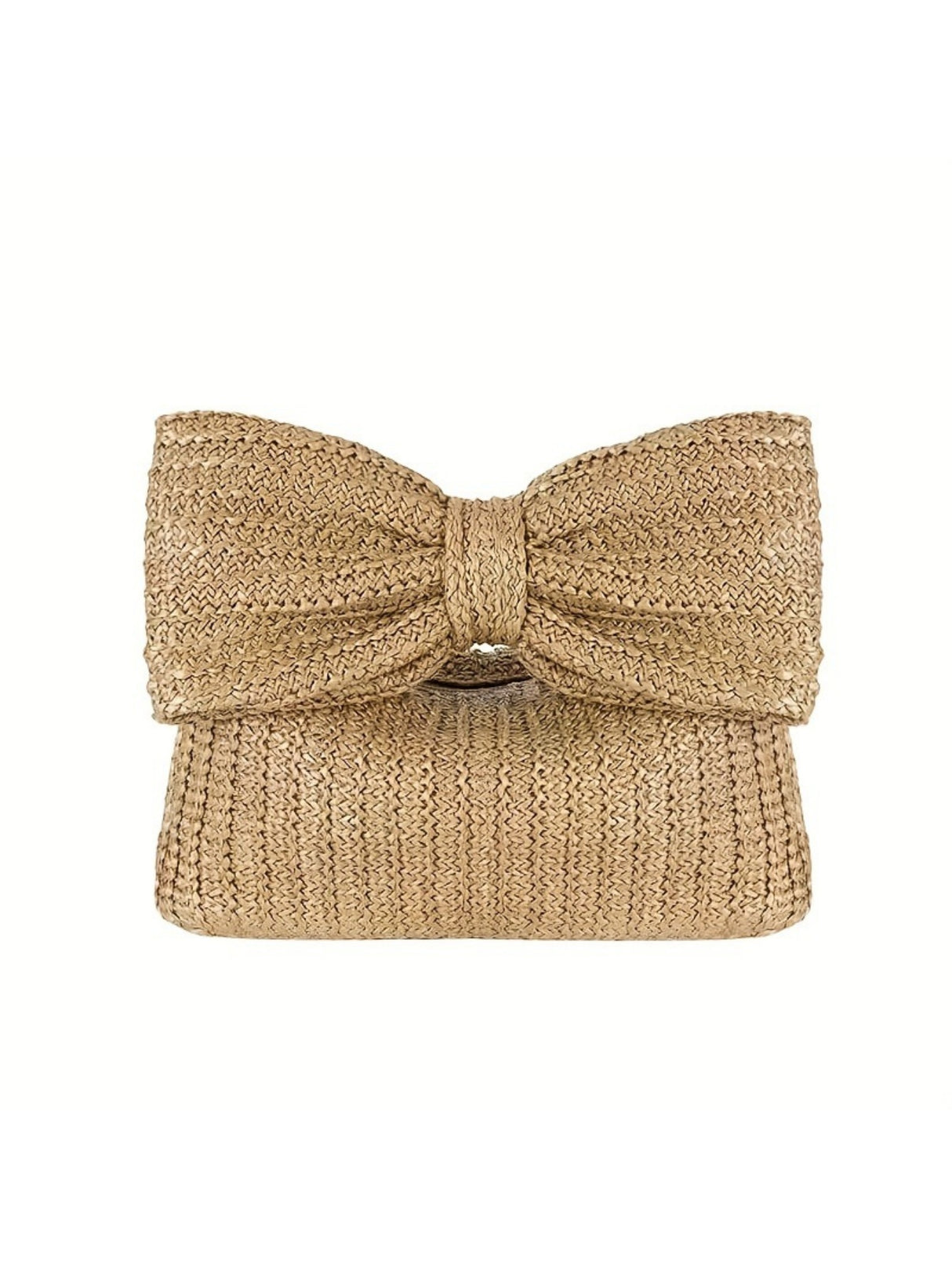 Vacation Straw Bow Clutch