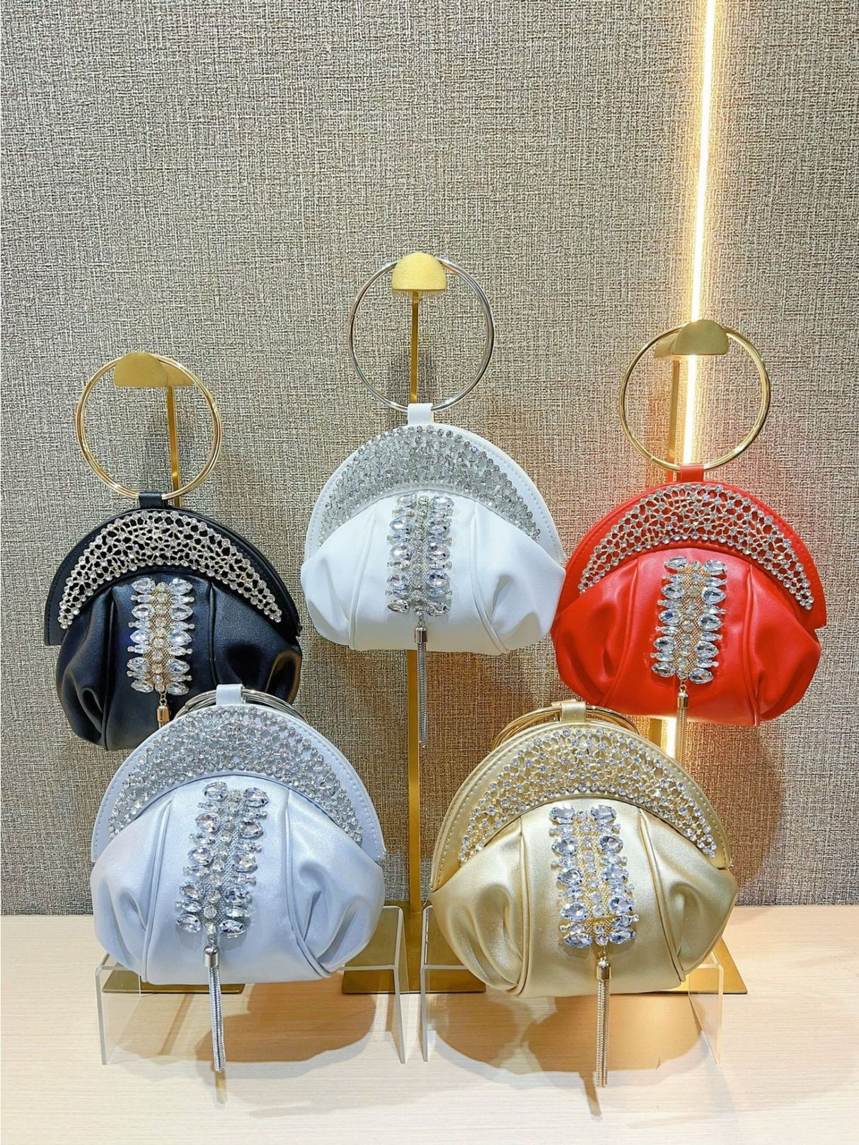 Liber Four Seasons ACC Pleated Diamond Cloud Bag