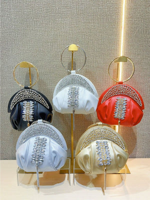 Liber Four Seasons ACC Pleated Diamond Cloud Bag