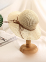 Wide-brimmed Straw Hat With Bow
