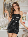 Sequins Camisoles Parties Cocktail Party Hip-hugging Mini&Short Dresses