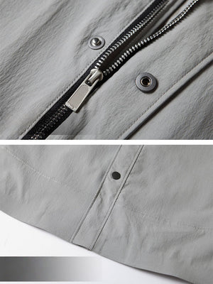 Business 4-Way Stretch Stand-Collar Zip-Up Lightweight Jacket