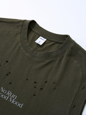 Hole Running Reflective Printed Tank Tops