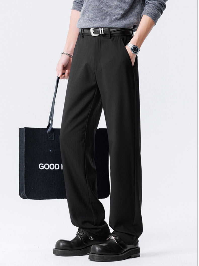 Drape Flax Straight-Fit Slim-Fit Anzughose