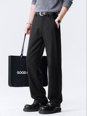 Drape Flax Straight-Fit Slim-Fit Anzughose