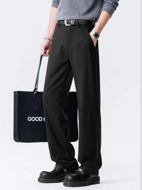 Drape Flax Straight-Fit Slim-Fit Anzughose