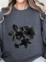 Flower Head Printed Sweatshirt