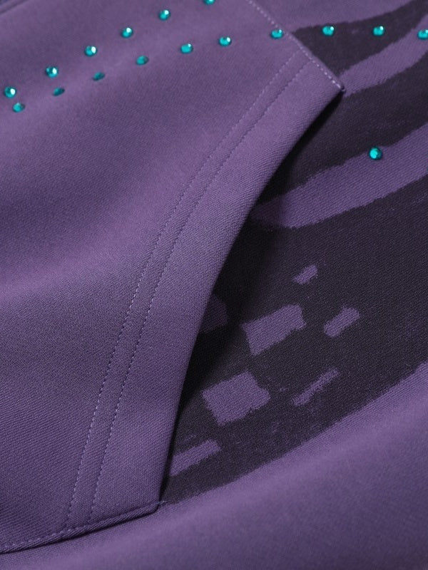 Flame Hot Diamond Cardigan Zipper Hoodies