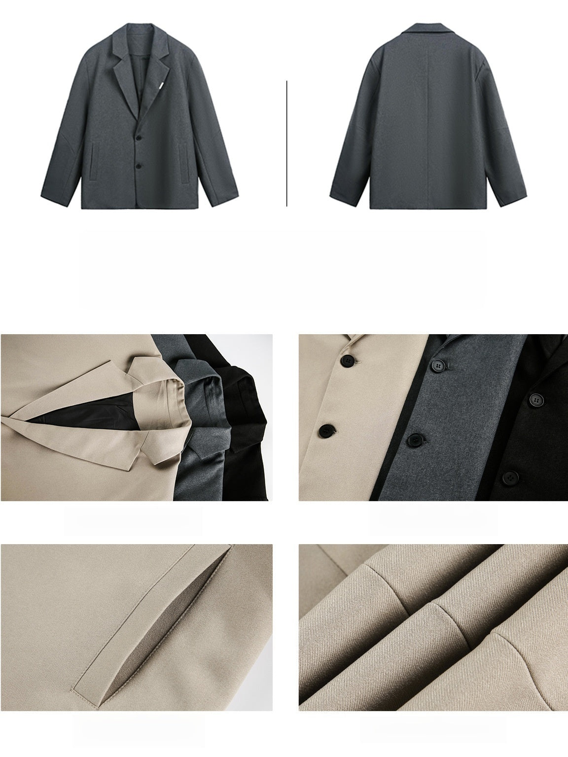 Liber Autumn Men's Solid Color Blazers