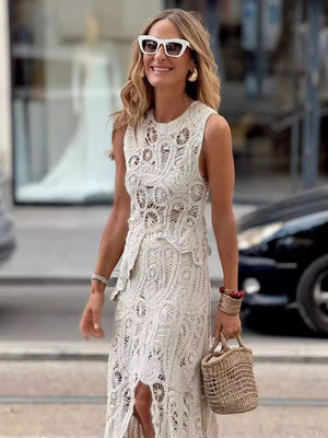 Hollow Irregular Lace Chain Link 3D Effect 2-piece Sets