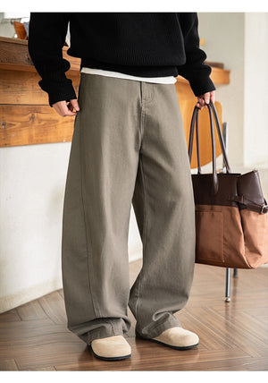 Liber Autumn Men's None Solid Color Pants