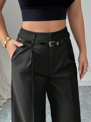 Straight-fit Suit Commuting Pocket Pants