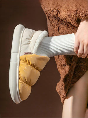 Colorblock Pleated Flats