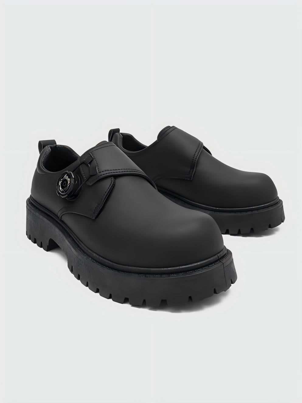 Chaussures Derby rétro à plateforme à grosse tête