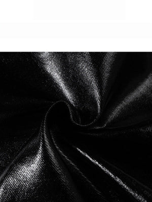 Dark Coating Glossy Slim Slimming Wide-leg Trumpet Mopping Pants