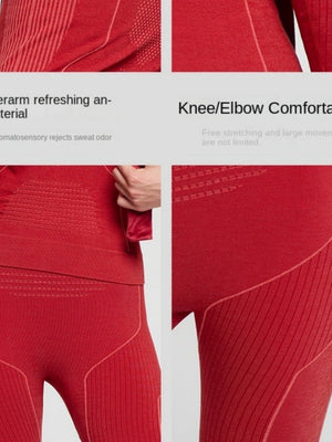 Jacket Pants And Quick-drying Shirt Outdoor Sweating Compression Functional Underwear Keep Warm Two-piece Base Layer