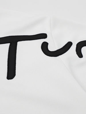 Letter Embroidery Ins Loose-fit POLO Shirt