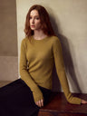 One-piece Seamless Crew Neck Pullover Sweater