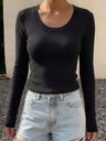 100% Wool Crew Neck Long-Sleeve Sweater