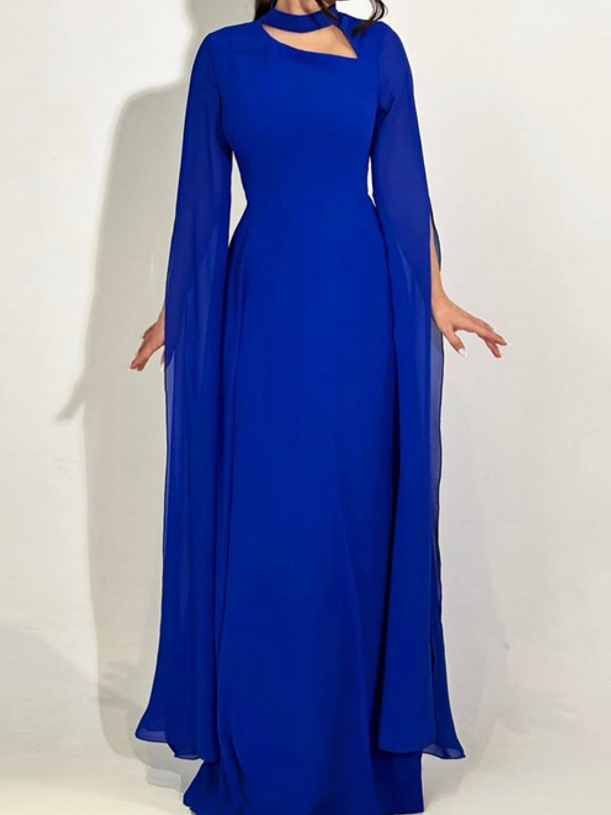 Flying Sleeves Hollow Out Back Strap Maxi Dresses