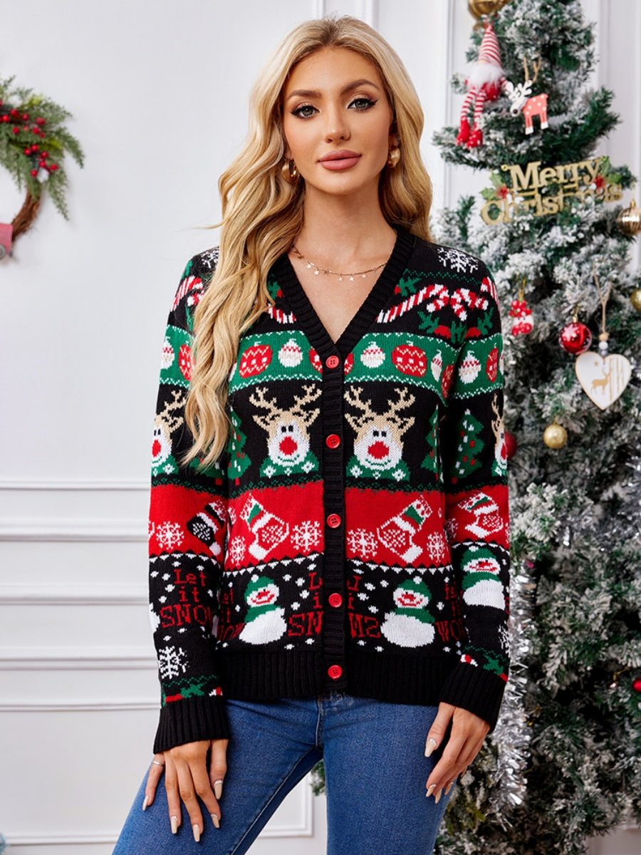 Christmas Christmas Patterns Animal Patterns Cardigans