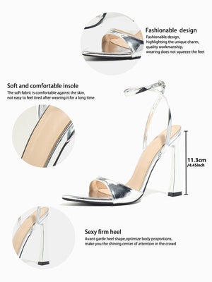 Silver Party High-Heeled Sandals