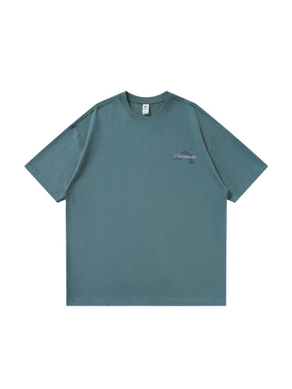 Mountain Range Printed Sweating Breathable T-shirts