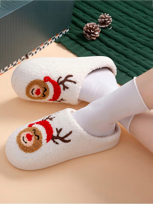 Christmas Deer Cartoon Slippers