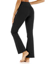 Pocket Exercise Yoga Fitness High-waisted, Tummy-flattening Elastic Flared Trousers