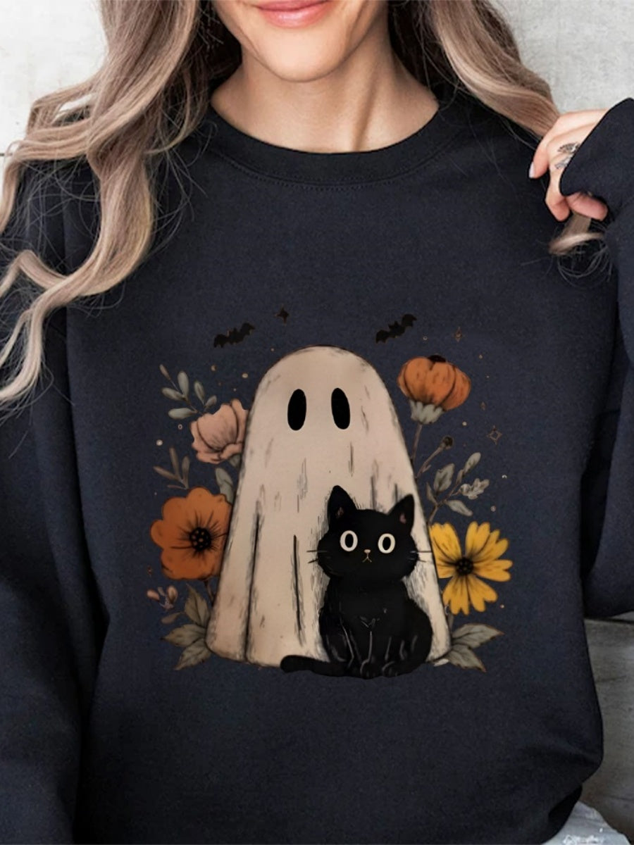 Halloween Pullover Printed Sweatshirt