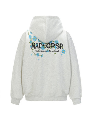 Embroidered Flowers Chrysanthemum Hoodies