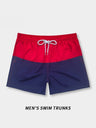 Loose-fit Straight-fit Breathable Color-blocked Four Points Beach Shorts