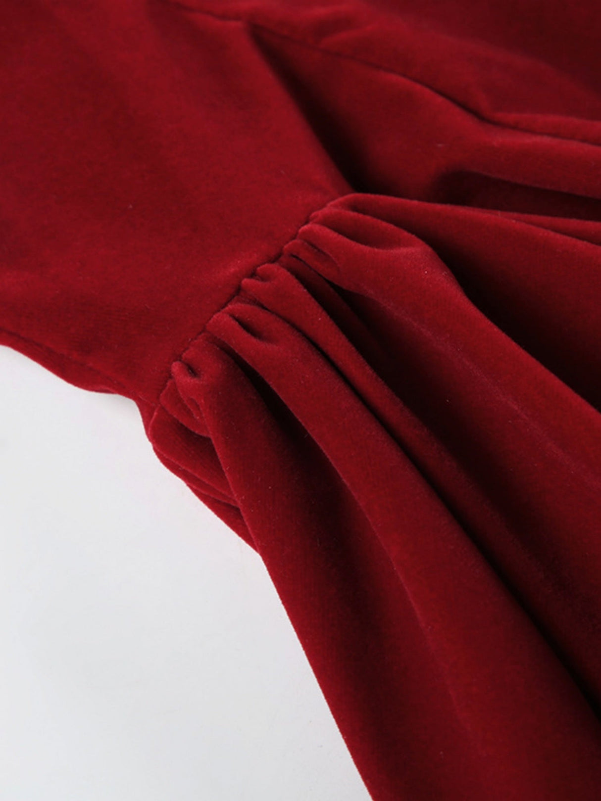 Bow Red Velvet Sexy Backless A-line Skirt Mini&Short Dresses