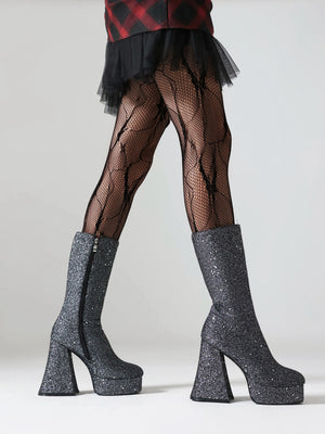 Sequined Platform High-heeled Fashion Mid-calf Boots