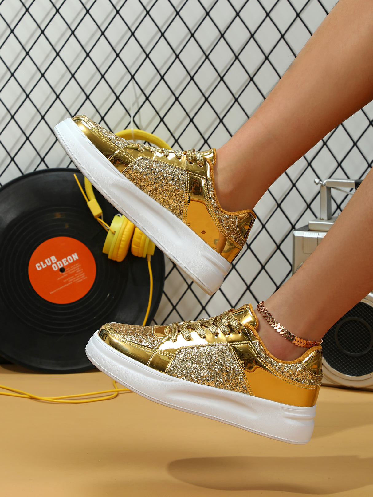Sequined Women's Sneakers