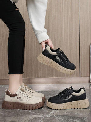 Colorblock Thick-Sole Women's Casual Sneakers