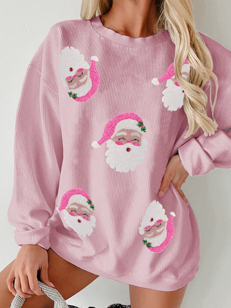 Christmas Sequins And Glitter Santa Claus Sweatshirts&Hoodies