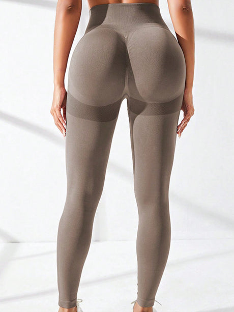 Seamless Exercise Yoga Fitness High-waisted, Tummy-flattening Elastic Pants