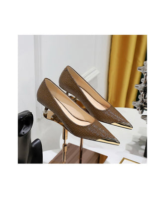 Liber Spring and Autumn Metal Women's High Heels