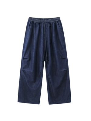 Faux Denim Quick-drying Cooling Sensation Wide Leg Pants