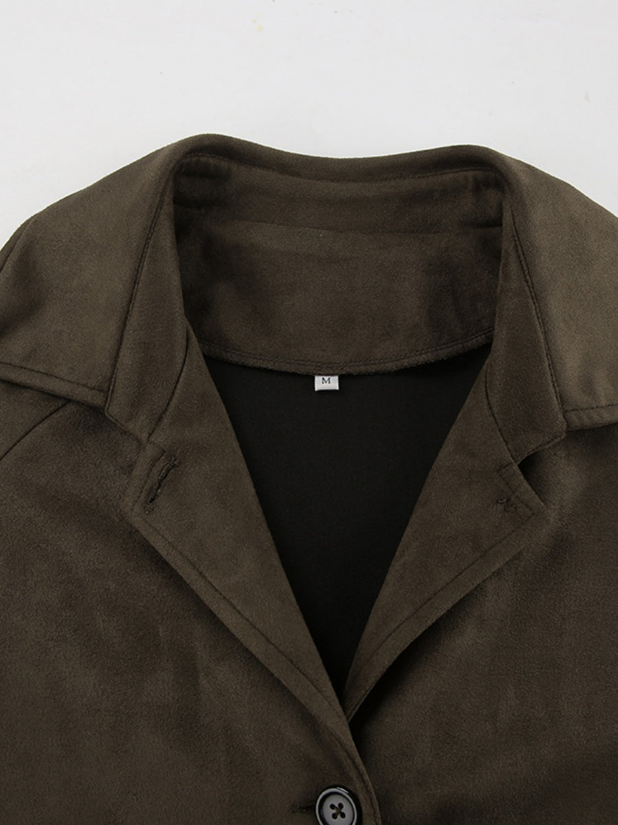 Long pocket trench coat
