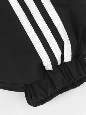 Ribbon Letter Embroidery Keep Warm College Style Cotton Clothes Coat