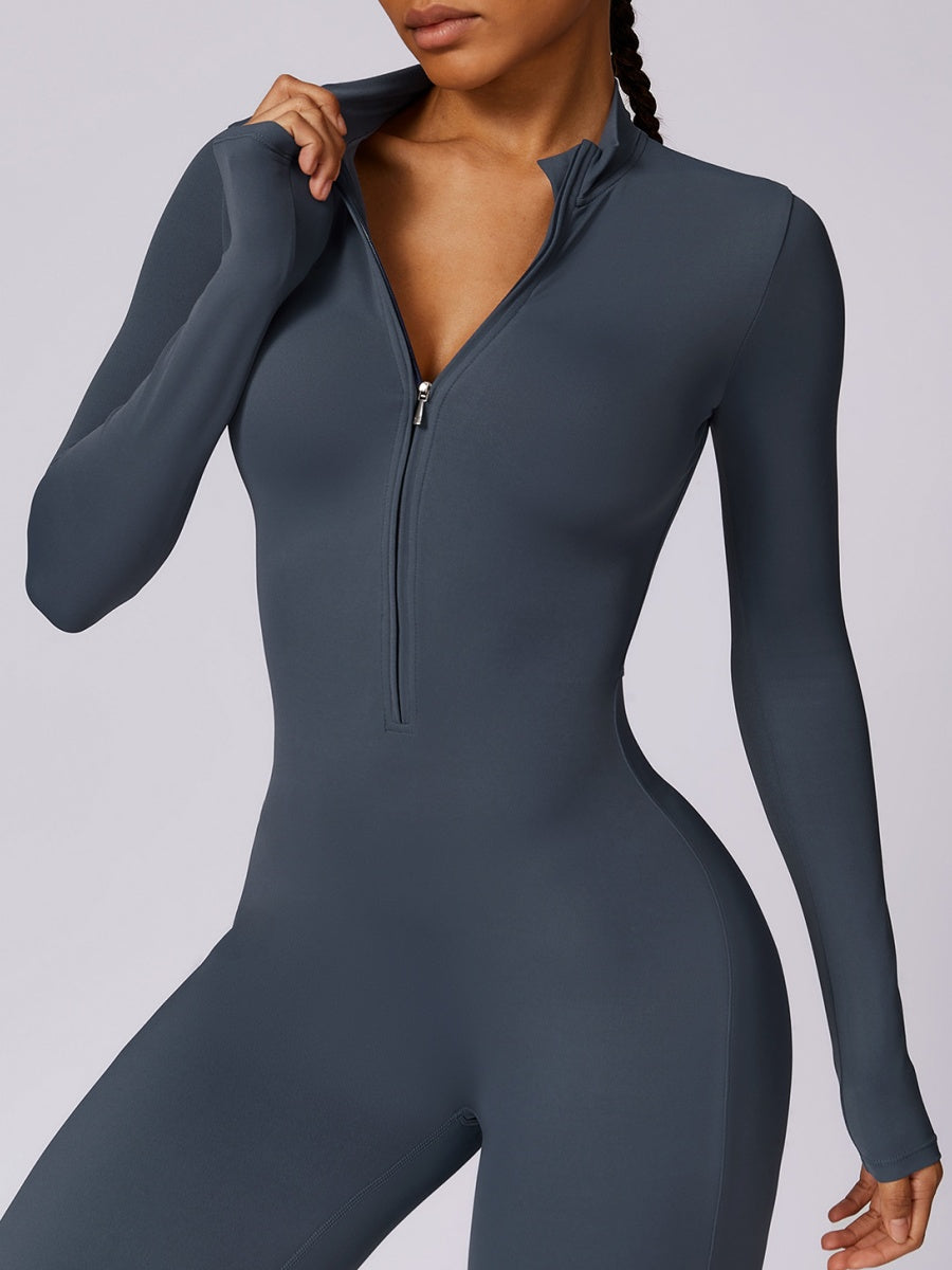 Long-sleeved High Elastic Waist Slimming And Shaping Yoga Fitness Outdoor Jumpsuits/pants