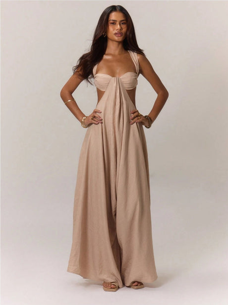 Strapless Bra Showing Off Waist And Back Jumpsuits&Bodysuits