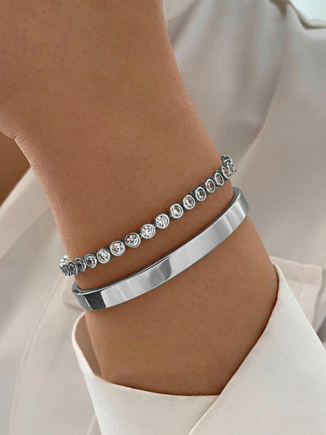 Alloy Diamond-set Bracelet
