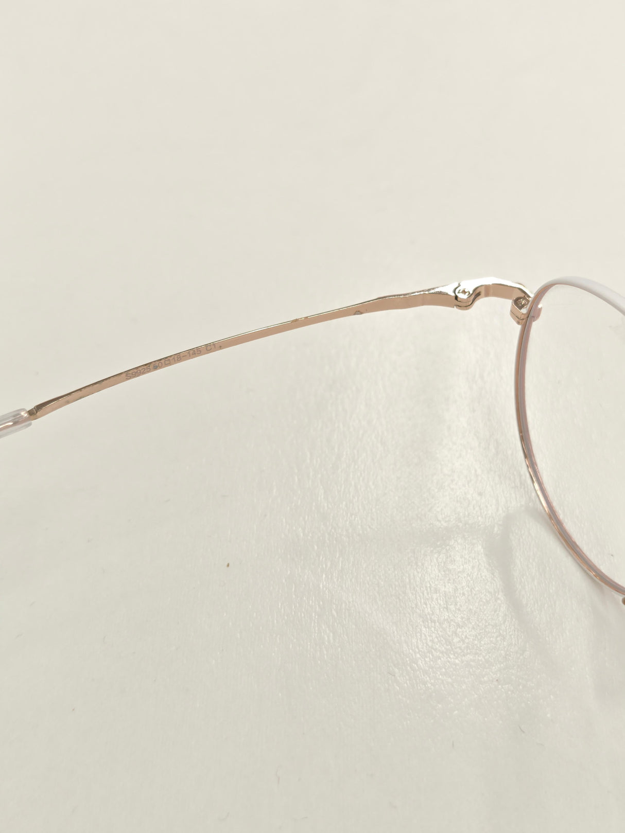 White-framed Gold Eyeglasses