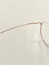 White-framed Gold Eyeglasses